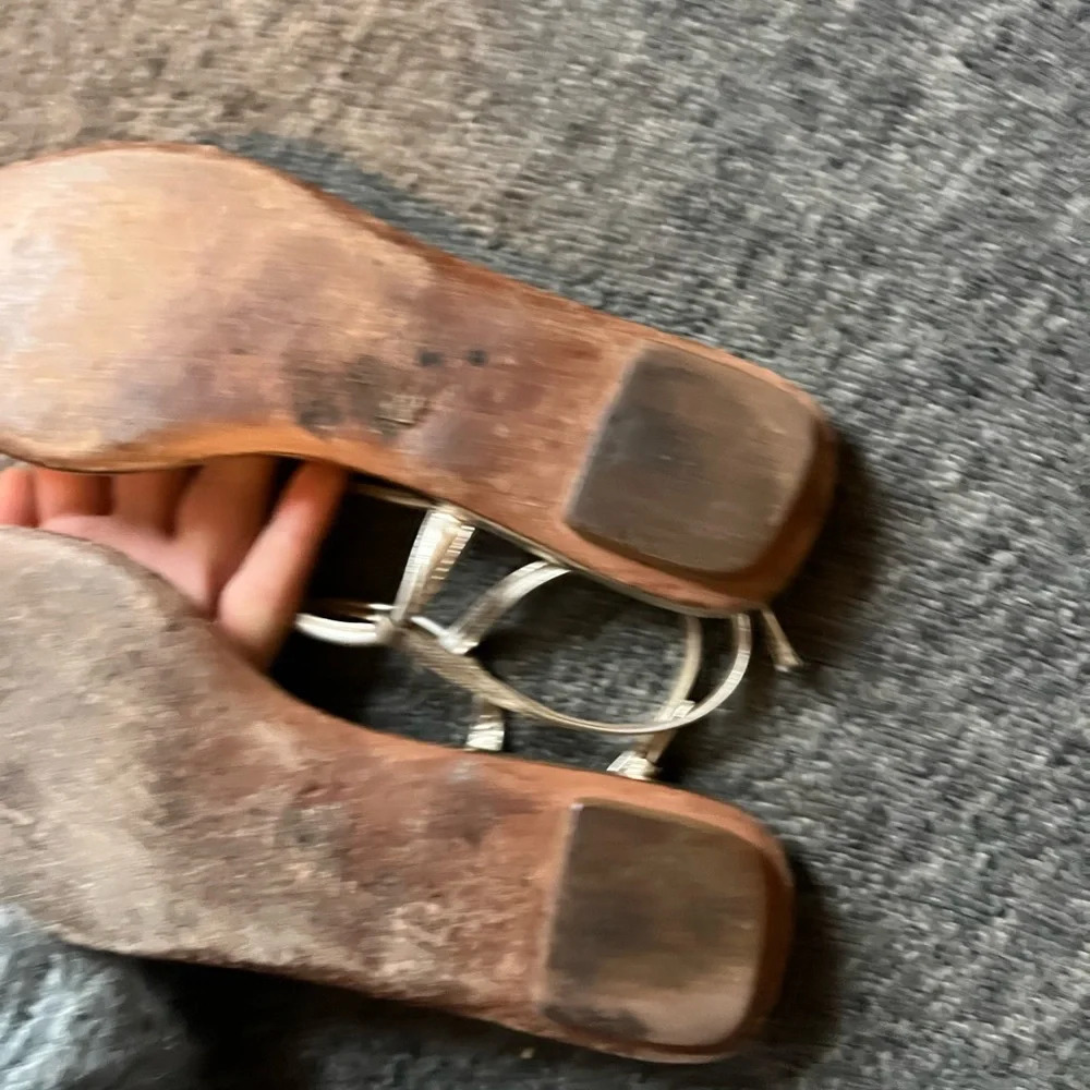 Prada Metallic Thong Sandal, size 36.5 - Picture 4 of 8